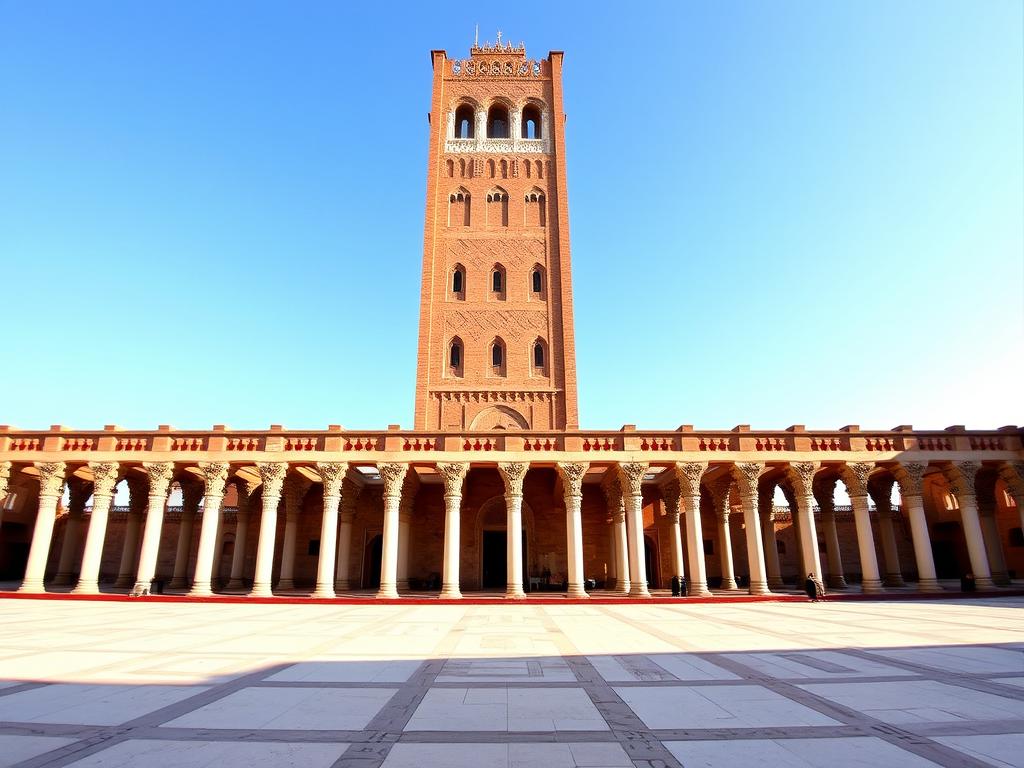 La Tour Hassan et l'esplanade avec ses colonnes inachevées à Rabat La Tour Hassan et l'esplanade avec ses colonnes inachevées à Rabat